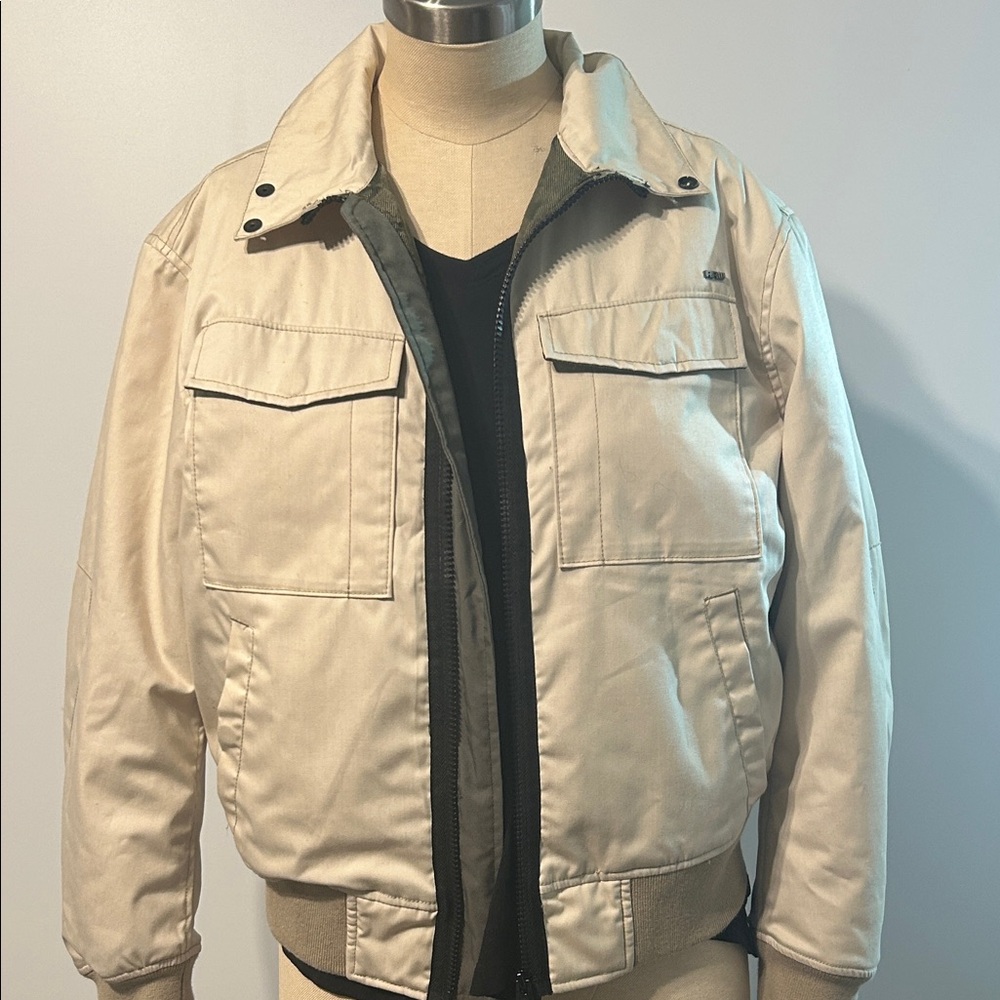 G-Star Men's Cream Bomber Jacket